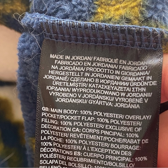 The North Face Royal Arch Fleece Vest Men Small Shady Blue Mountain Geo Print - Picture 9 of 15